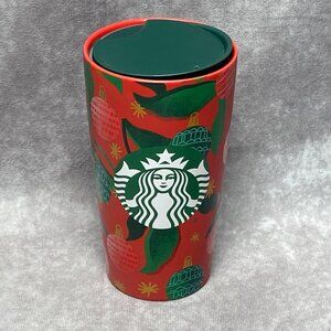 Starbucks 2019 Christmas Holiday Tumbler 12 Fl Oz - Festive Red & Green With Lid